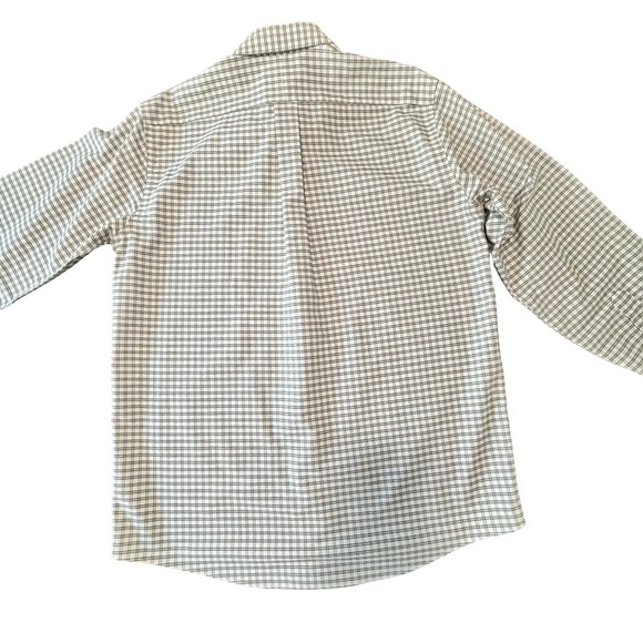 L.L. Bean white and green wrinkle resistant button down shirt size 15.25 - 34 - Picture 2 of 15